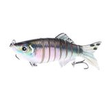 Maxbell Maxbell Multi Jointed Fishing Lure Bionic Bait Swimbait Lifelike Eel Tackle  Pink