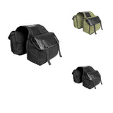 Maxbell Maxbell Canvas Cycling Bicycle Double Pannier Mountain Bike Rear Bag Black