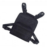 Maxbell Maxbell Adjustable Chest Rig Bag Multifunctional Front Pack with Vest Design Black