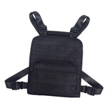 Maxbell Maxbell Adjustable Chest Rig Bag Multifunctional Front Pack with Vest Design Black