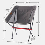 Maxbell Lightweight Camping Folding Chair Portable Camp Lounge Chair Gray