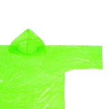 Maxbell Disposable Raincoat Portable Hooded Rain Cover for Camping Fishing Green