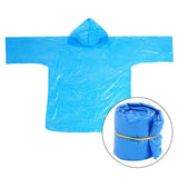 Maxbell Disposable Raincoat Portable Hooded Rain Cover for Camping Fishing Blue
