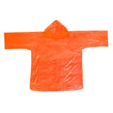 Maxbell Disposable Raincoat Portable Hooded Rain Cover for Camping Fishing Orange