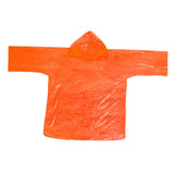 Maxbell Disposable Raincoat Portable Hooded Rain Cover for Camping Fishing Orange