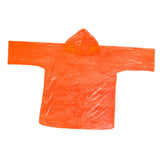 Maxbell Disposable Raincoat Portable Hooded Rain Cover for Camping Fishing Orange