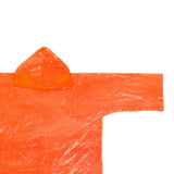 Maxbell Disposable Raincoat Portable Hooded Rain Cover for Camping Fishing Orange