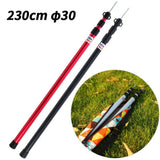 Maxbell Maxbell Aluminum Alloy 3 Section Tent Rod Pole Replacement Hiking Camping 2.3m Red