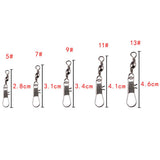 Maxbell Maxbell 200Pcs Fishing Swivels Barrel Swivel with Interlock Snap Connectors
