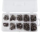 Maxbell Maxbell 200Pcs Fishing Swivels Barrel Swivel with Interlock Snap Connectors