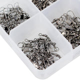 Maxbell Maxbell 200Pcs Fishing Swivels Barrel Swivel with Interlock Snap Connectors