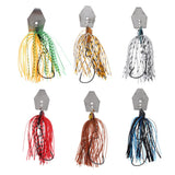 Maxbell 6pcs Fishing Skirt Lures Cheater Swimbaits Spinner Trolling Swim Baits Lure