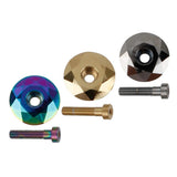 Maxbell Maxbell Alloy Bike Stem Headset Top Cap Threadless Cover and Steel Bolt Multicolor