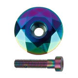 Maxbell Maxbell Alloy Bike Stem Headset Top Cap Threadless Cover and Steel Bolt Multicolor