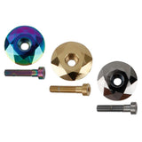 Maxbell Maxbell Alloy Bike Stem Headset Top Cap Threadless Cover and Steel Bolt Multicolor