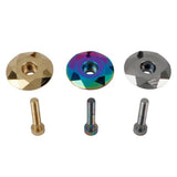 Maxbell Maxbell Alloy Bike Stem Headset Top Cap Threadless Cover and Steel Bolt Multicolor