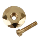 Maxbell Maxbell Alloy Bike Stem Headset Top Cap Threadless Cover and Steel Bolt Golden