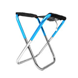 Maxbell Portable Outdoor Fishing Camping Folding Stool Chair Seat Blue Black