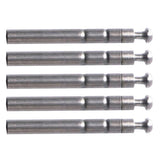 Maxbell Maxbell 5pcs Stainless Steel Rod Tip Top Swivel Rotating Ring Inner Diameter 1.3mm