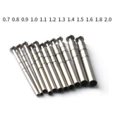 Maxbell Maxbell 5pcs Stainless Steel Rod Tip Top Swivel Rotating Ring Inner Diameter 1.3mm