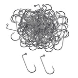 Maxbell 100pcs Worm Fishing Hooks Carbon Steel Jig Barbed Hook for Big Fish 2