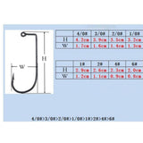 Maxbell 100pcs Worm Fishing Hooks Carbon Steel Jig Barbed Hook for Big Fish 2