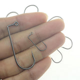 Maxbell 100pcs Worm Fishing Hooks Carbon Steel Jig Barbed Hook for Big Fish 2
