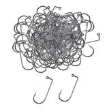Maxbell 100pcs Worm Fishing Hooks Carbon Steel Jig Barbed Hook for Big Fish 1