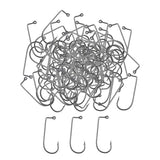 Maxbell 100pcs Worm Fishing Hooks Carbon Steel Jig Barbed Hook for Big Fish 01