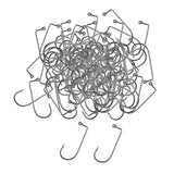 Maxbell 100pcs Worm Fishing Hooks Carbon Steel Jig Barbed Hook for Big Fish 01