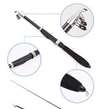 Maxbell Telescopic Fishing Pole Fiber Glass Fishing Rod Foldable Spinning Rod 1.6m