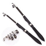 Maxbell Telescopic Fishing Pole Fiber Glass Fishing Rod Foldable Spinning Rod 1.6m