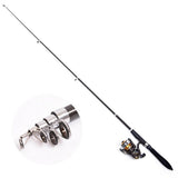 Maxbell Telescopic Fishing Pole Fiber Glass Fishing Rod Foldable Spinning Rod 1.6m