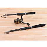 Maxbell Telescopic Fishing Pole Fiber Glass Fishing Rod Foldable Spinning Rod 1.6m