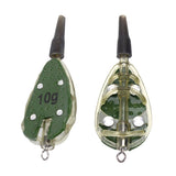 Maxbell Maxbell 2 Packs Inline Method Feeder Set Carp Fishing Tackle Bait Cage Carp Feeder A