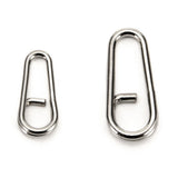 Maxbell Maxbell 100pcs Stainless Steel Bent Head Oval Split Ring Fishing Tackle Connector L