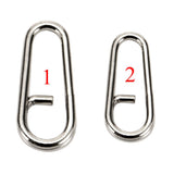 Maxbell Maxbell 100pcs Stainless Steel Bent Head Oval Split Ring Fishing Tackle Connector L