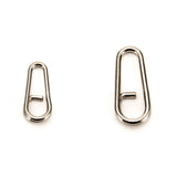 Maxbell Maxbell 100pcs Stainless Steel Bent Head Oval Split Ring Fishing Tackle Connector L