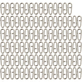 Maxbell Maxbell 100pcs Stainless Steel Bent Head Oval Split Ring Fishing Tackle Connector L