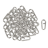 Maxbell Maxbell 100pcs Stainless Steel Bent Head Oval Split Ring Fishing Tackle Connector L