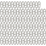 Maxbell Maxbell 100pcs Stainless Steel Bent Head Oval Split Ring Fishing Tackle Connector L