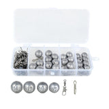 Maxbell Maxbell Quick Insert Fishing Lead Sinkers Balls Weights Connector Pins Kit 4 Sizes