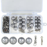 Maxbell Maxbell Quick Insert Fishing Lead Sinkers Balls Weights Connector Pins Kit 4 Sizes