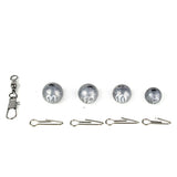 Maxbell Maxbell Quick Insert Fishing Lead Sinkers Balls Weights Connector Pins Kit 4 Sizes