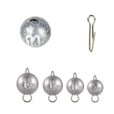 Maxbell Maxbell Quick Insert Fishing Lead Sinkers Balls Weights Connector Pins Kit 4 Sizes