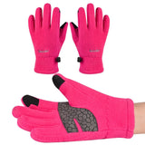 Maxbell Maxbell Windproof Kids Cycling Gloves Winter Warm Bike Full Finger Gloves Rosy