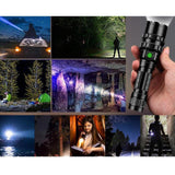 Maxbell Maxbell Super Bright Flashlight Torch Rechargeable LED Torch USB Red Light