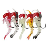 Maxbell Maxbell Lead Head Multi-jointed Shrimp Fishing Lure Red Yellow