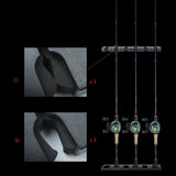 Maxbell Maxbell Fishing Rod Holder Vertical Horizontal Wall Ceiling Mount Fishing Pole Rack