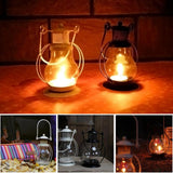 Maxbell 2 pcs Candlestick Kerosene Lamp for Indoor Decorative Outdoor Patio Home